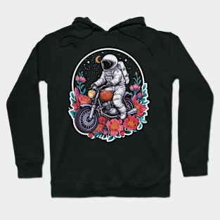 astronauts ride motobike Hoodie